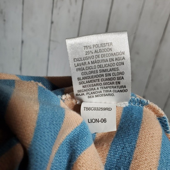 Maison Jules peach & Blue Chiffon Detail Sweater Size Small Polyester Cotton - Picture 8 of 8